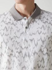 LCW Vision Turquoise Polo Neck Short Sleeve Patterned Pique Men T-Shirt