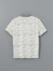 LCW Vision Turquoise Polo Neck Short Sleeve Patterned Pique Men T-Shirt