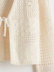 LCW Kids V-Neck Openwork Girls Knitwear Cardigan