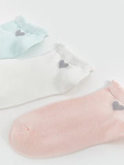 LCW Kids Patterned Girls Booties Socks 5-Pack