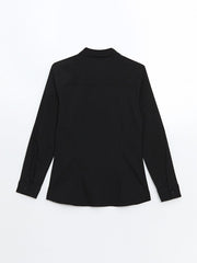 LCWAIKIKI Classic Black Long Sleeve Poplin Women Shirt