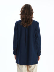 LCWAIKIKI Classic Beige Judge Collar Women Shirt Tunic