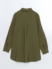 LCWAIKIKI Classic Navy Blue Loose Fit Women Shirt Tunic