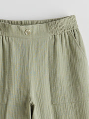 LCW Kids Elastic Waist Muslin Girls Trousers