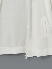 LCW Modest Ecru Hooded Plain Oversize Women Tunic