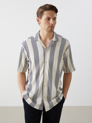 Regular Fit Short Sleeve Patterned Men Shirt