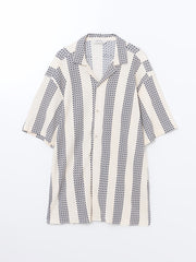 Regular Fit Short Sleeve Patterned Men Shirt