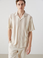 Regular Fit Short Sleeve Patterned Men Shirt