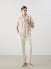 Regular Fit Short Sleeve Patterned Men Shirt