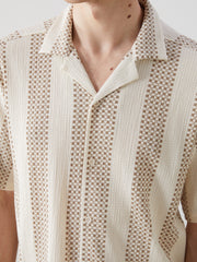 Regular Fit Short Sleeve Patterned Men Shirt