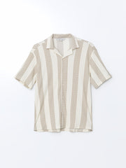 Regular Fit Short Sleeve Patterned Men Shirt