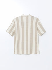 Regular Fit Short Sleeve Patterned Men Shirt