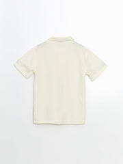 LCW Kids Green Basic Short Sleeve Boy Shirt