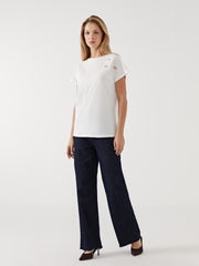 LCW Classic Crew Neck Embroidered Women T-Shirt