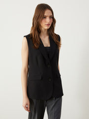 LCW Classic Jacket Collar Women Classic Vest