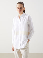 LCW Classic Lace Detailed Poplin Women Shirt Tunic