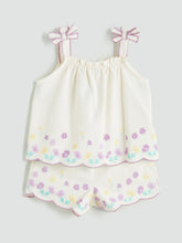 LCW Kids Square Neck Floral GirlS Blouse And Shorts 2-Pack