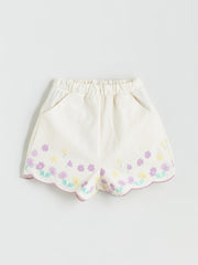 LCW Kids Square Neck Floral GirlS Blouse And Shorts 2-Pack