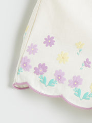 LCW Kids Square Neck Floral GirlS Blouse And Shorts 2-Pack