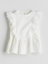 LCW Kids Crew Neck Pleated Girls T-Shirt