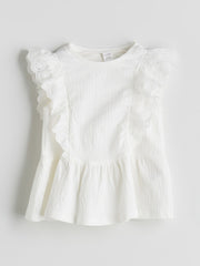 LCW Kids Crew Neck Pleated Girls T-Shirt