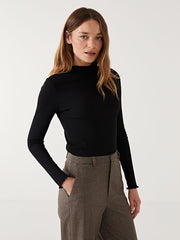 LCW Modest Ecru Stand Collar Women Bodysuit