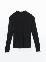 LCW Modest Ecru Stand Collar Women Bodysuit