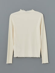 LCW Modest Ecru Stand Collar Women Bodysuit