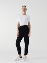 LCW Modest Green Elastic Waist Women Tracksuit Bottoms