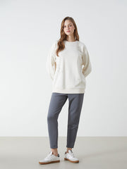 LCW Modest Green Elastic Waist Women Tracksuit Bottoms