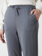 LCW Modest Green Elastic Waist Women Tracksuit Bottoms