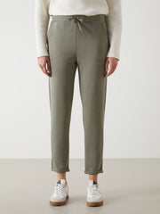 LCW Modest Green Elastic Waist Women Tracksuit Bottoms