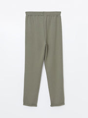 LCW Modest Green Elastic Waist Women Tracksuit Bottoms