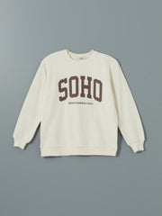 Xside Crew Neck Printed Oversize Women Sweatshirt