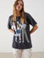Xside Crew Neck Printed Women T-Shirt