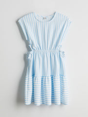 LCW Kids Crew Neck Striped Girl Dress