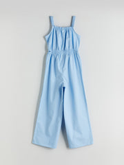 LCW Kids Square Neck Girl Jumpsuit