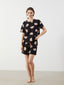LCW Young Crew Neck Bear Printed Women Pajama Set With Shorts