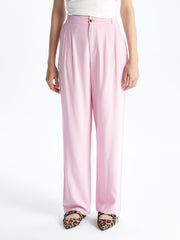 Xside Linen Blend Women Pleated Trousers