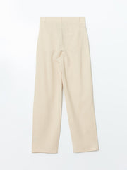 Xside Linen Blend Women Pleated Trousers