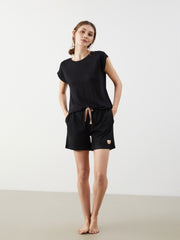 LCW Young Bear Teddy Printed Women Shorts Pajama Bottoms 2-Pack