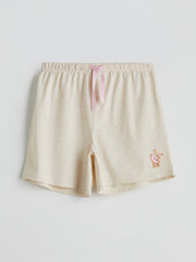 LCW Young Bear Teddy Printed Women Shorts Pajama Bottoms 2-Pack