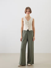 Xside Elastic Waist Wide Leg Women Trousers