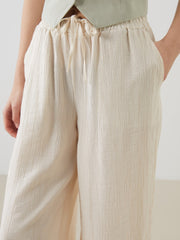 Xside Elastic Waist Wide Leg Women Trousers