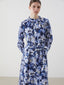 LCW Modest Ruffle Stand Collar Floral Women Shirt Dress