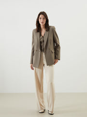 LCW Vision Khaki Women Blazer Jacket