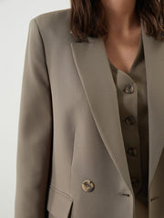 LCW Vision Khaki Women Blazer Jacket