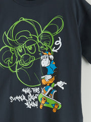 LC WAIKIKI Crew Neck Nostalgic Monkey Printed Boys' T-Shirt