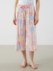 LCW Dream Petite Elastic Waist Women Capri Pajama Bottoms