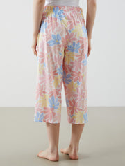 LCW Dream Petite Elastic Waist Women Capri Pajama Bottoms